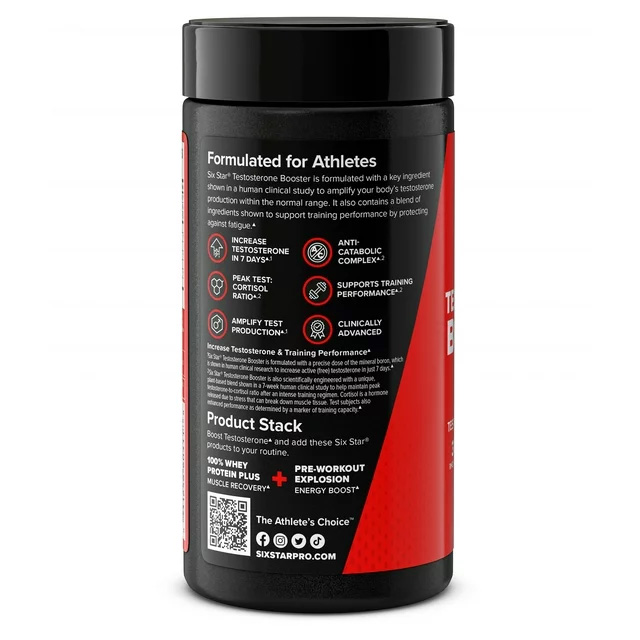 SIXSTAR Testosterone Booster for Men support 60 Caplets