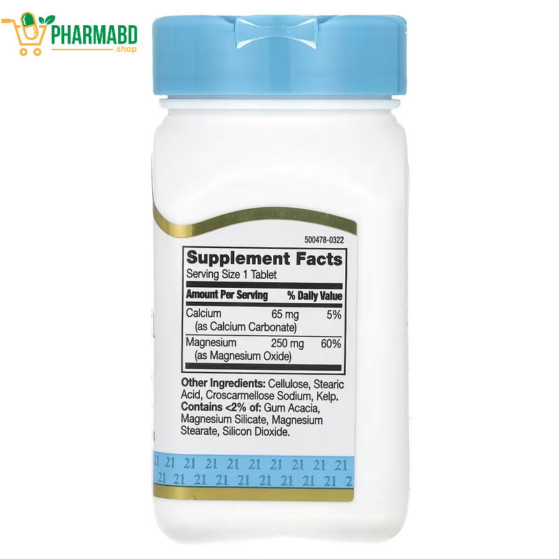 21st Century Magnesium 250 mg Bone & Muscle Support, 110 Tablets