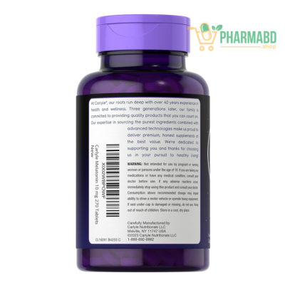 Carlyle Melatonin 10mg 270 Tablets with L-Theanine 5.5mg