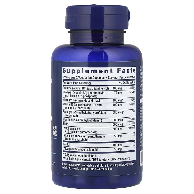 Life Extension BioActive Complete B Complex 60 VegeCapsules