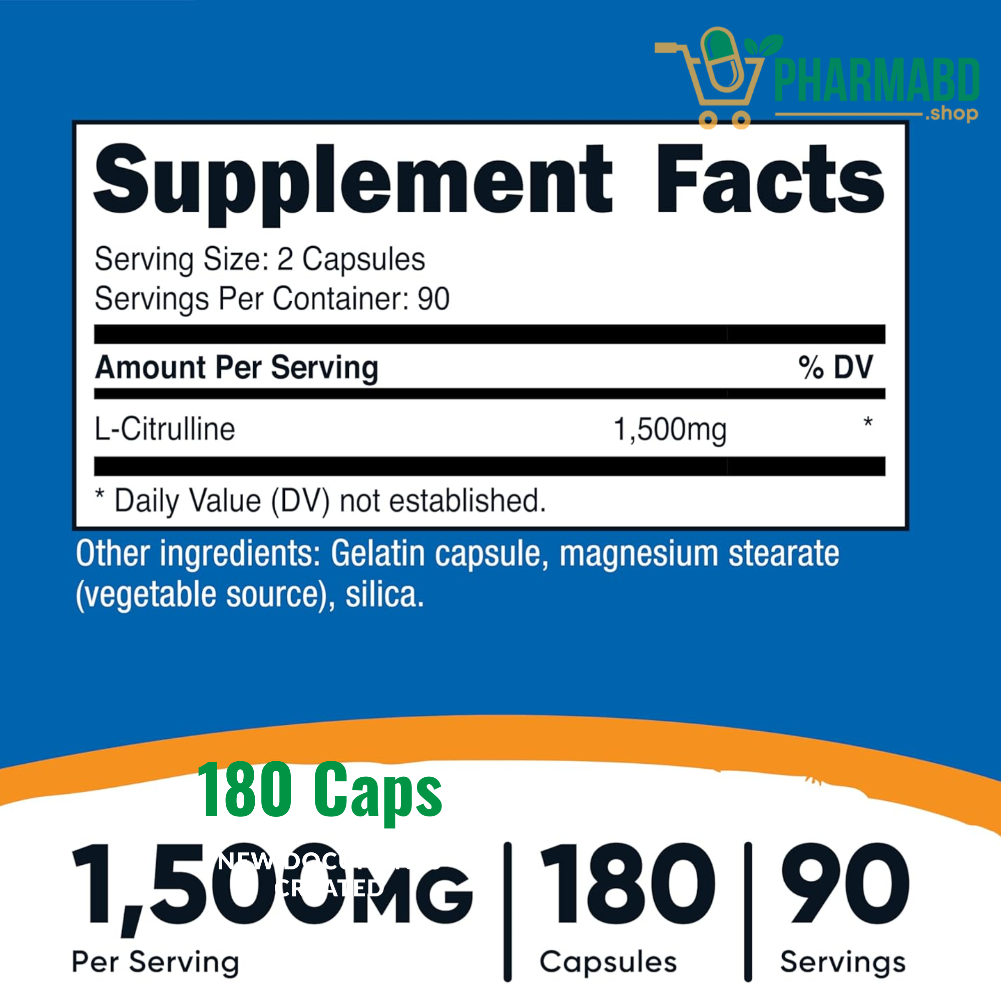 Nutricost L- Citrulline Supplement 180 Capsules