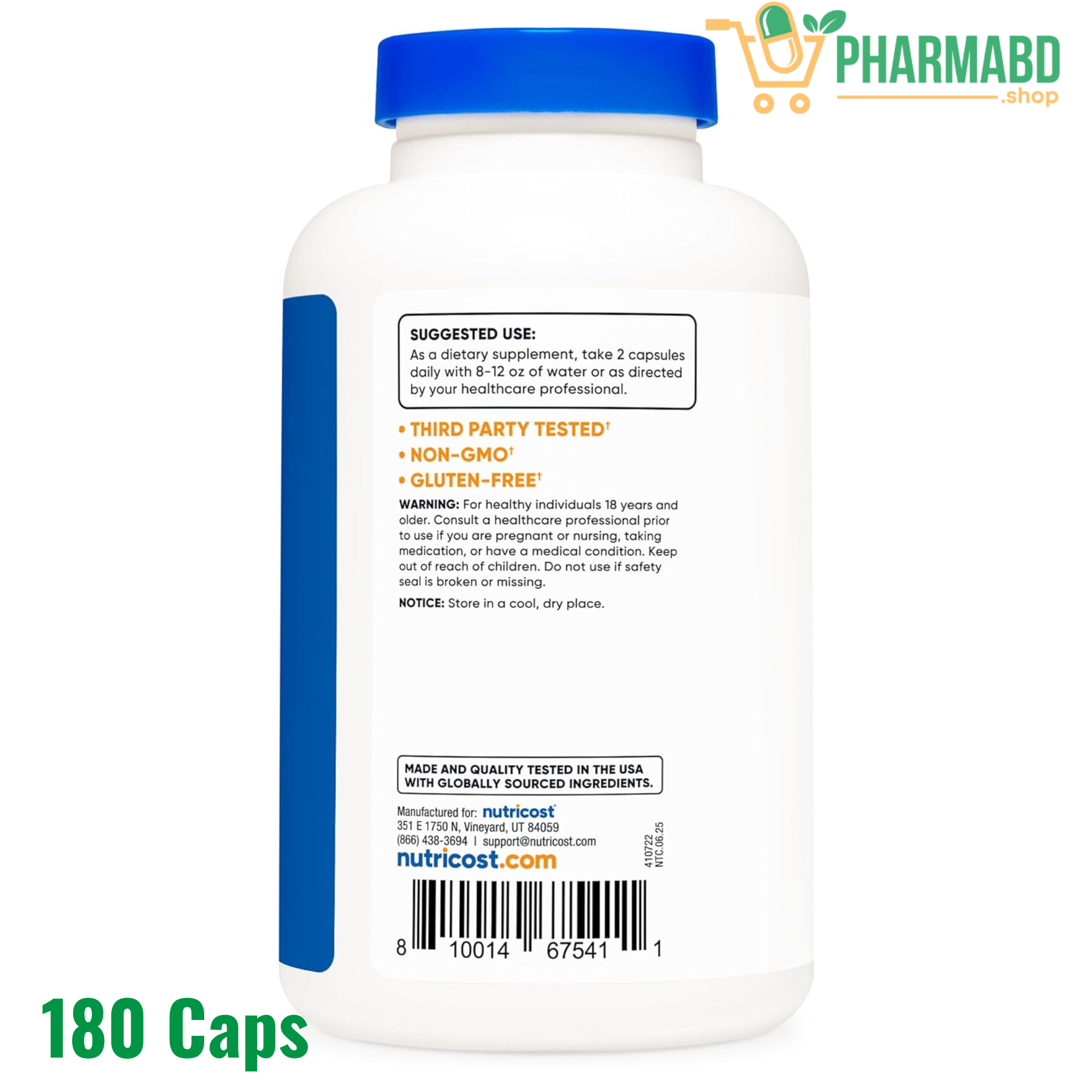 Nutricost L- Citrulline Supplement 180 Capsules