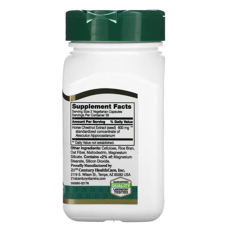 21st Century Horse Chestnut Extract Standardized, 60 Vegetarian Capsules