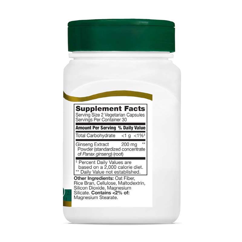 21st Century Ginseng Extract Veg Capsules, 60 Capsules