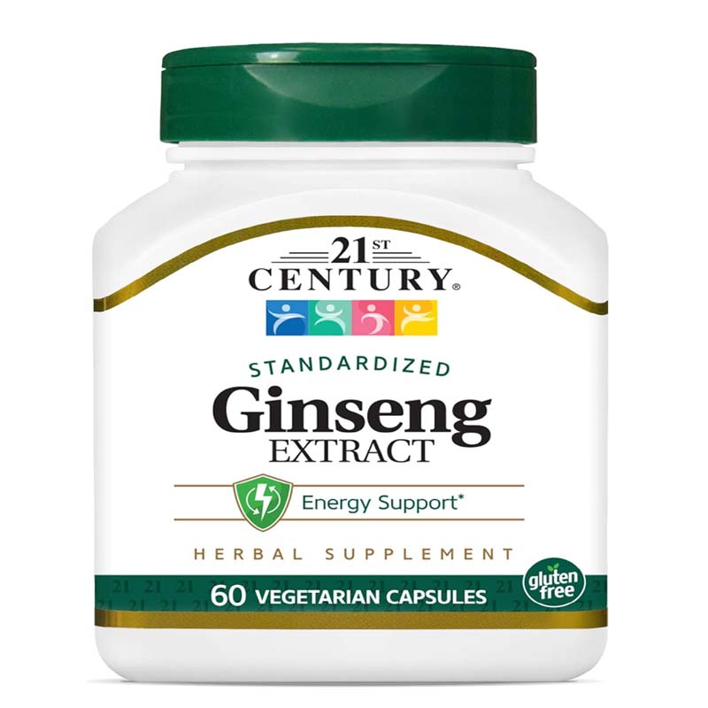 21st Century Ginseng Extract Veg Capsules, 60 Capsules