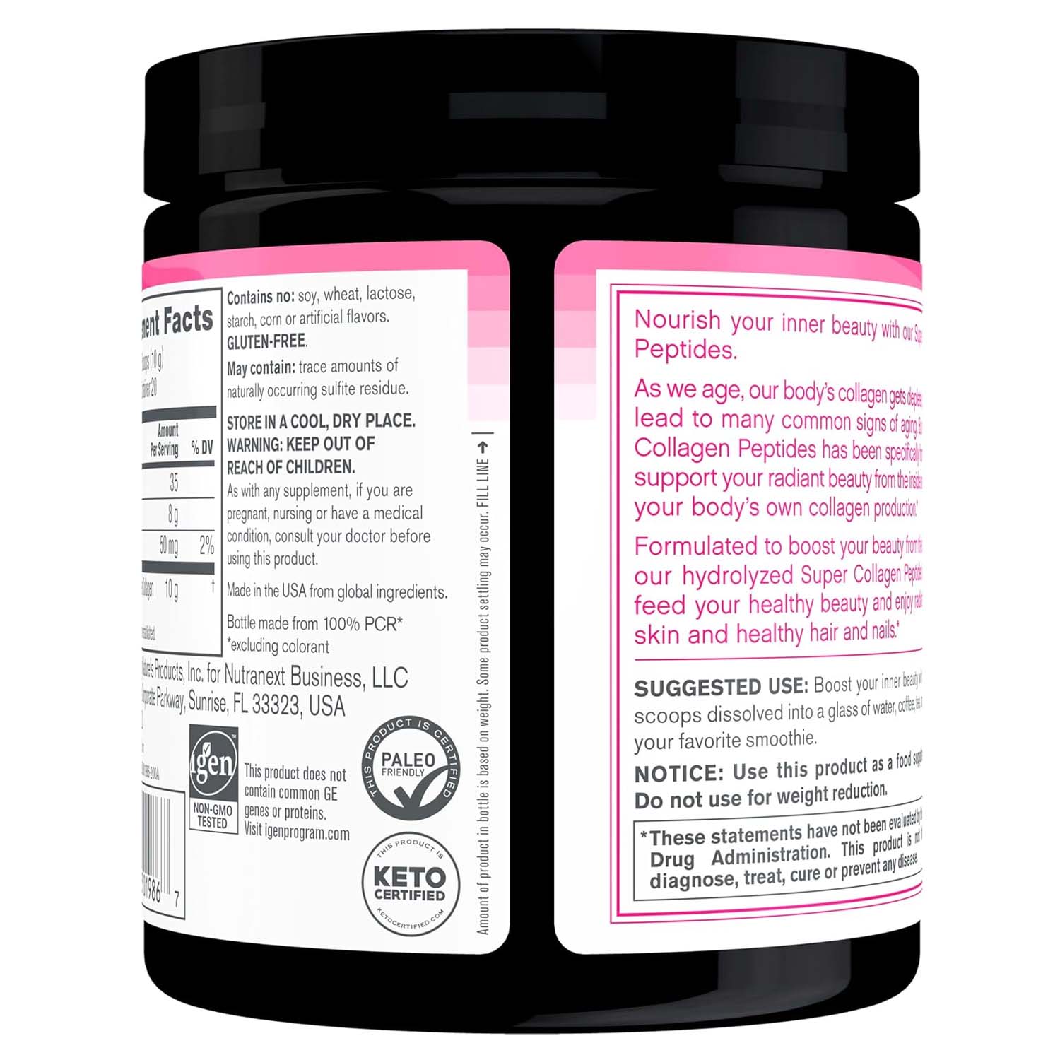 NeoCell, Grassfed Collagen Peptides, Unflavored, 7 oz 200 grams