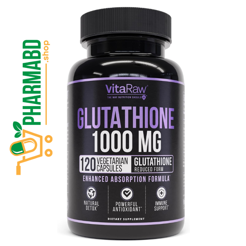 VitaRaw Glutathione 1000mg for Immune Support 120 VegCaps