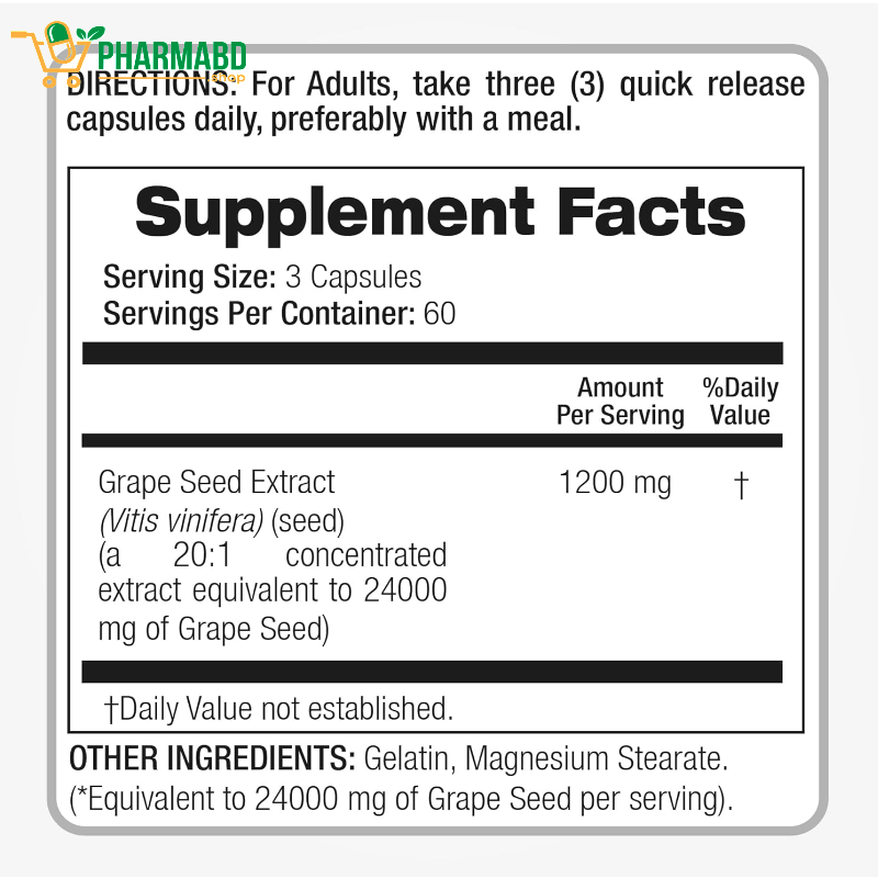 FITO MEDIC'S Grape Seed Extract 180 Capsules