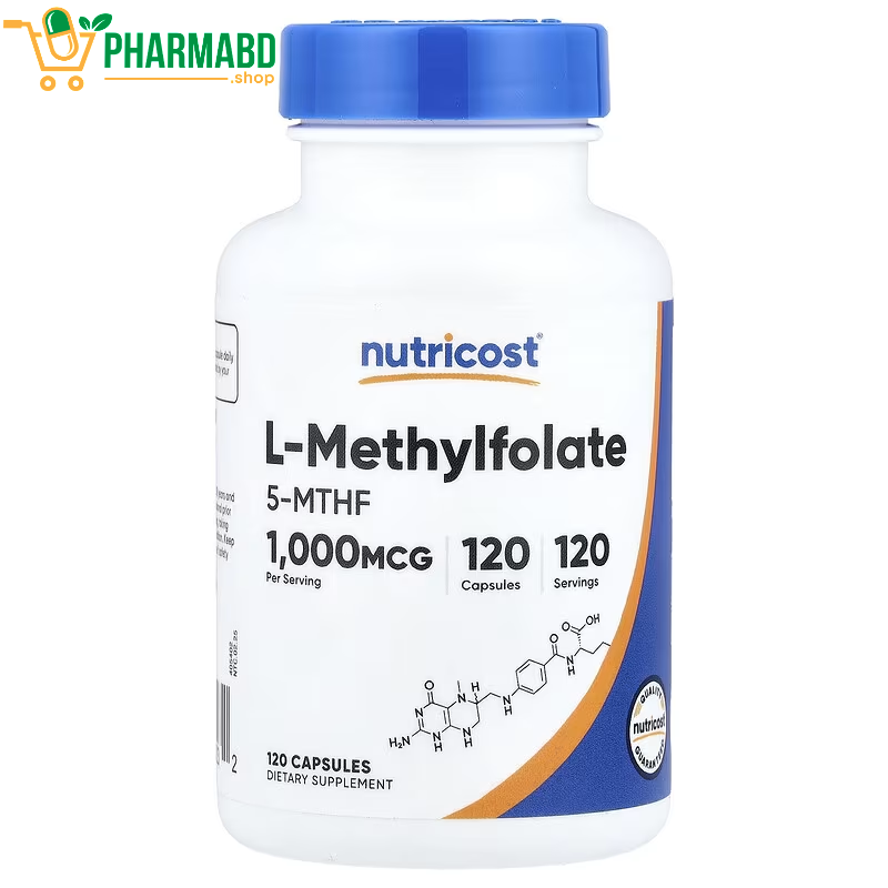 Nutricost L-Methylfolate Supplement 1000 mcg, 120 Capsules