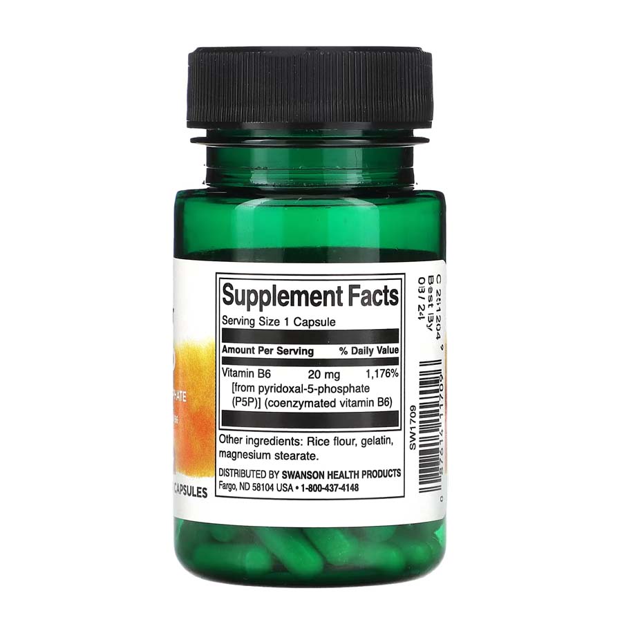 Swanson Vitamins P-5-P, Pyridoxal-p5p-Phosphate 20 mg, 60 Capsules