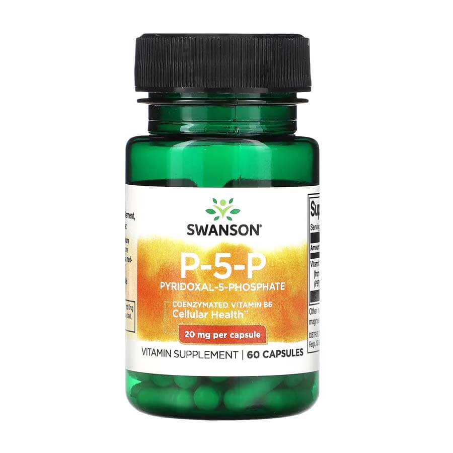Swanson Vitamins P-5-P, Pyridoxal-p5p-Phosphate 20 mg, 60 Capsules