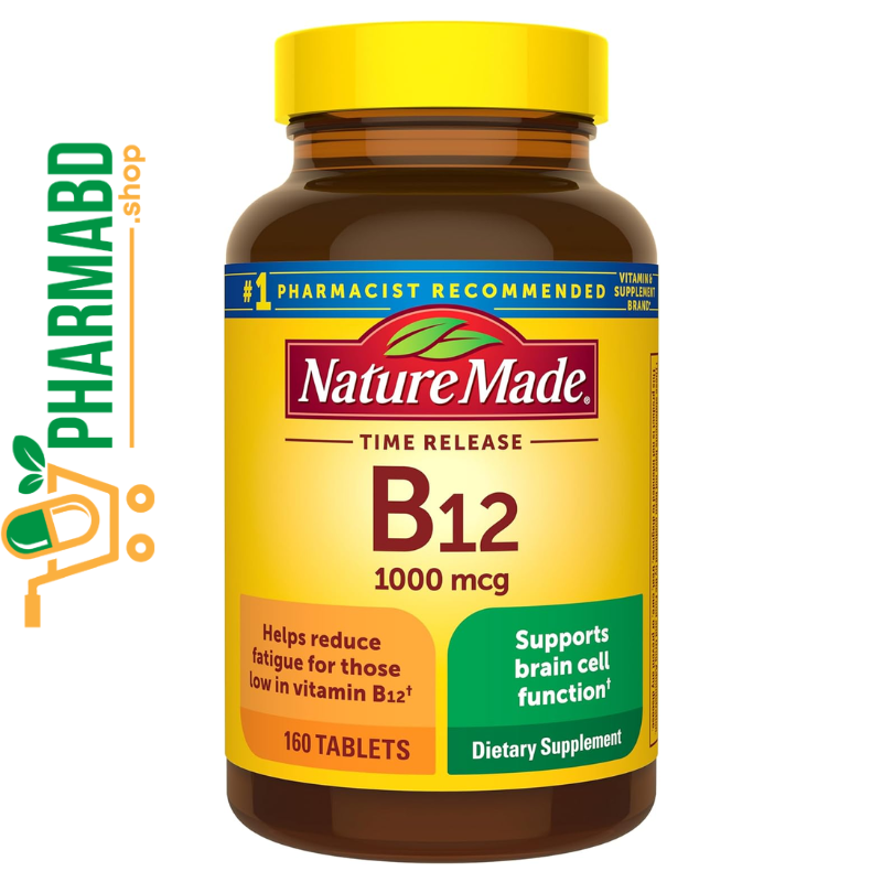 Nature Made Vitamin B12 1000 mcg Time Release, 160 Tablets