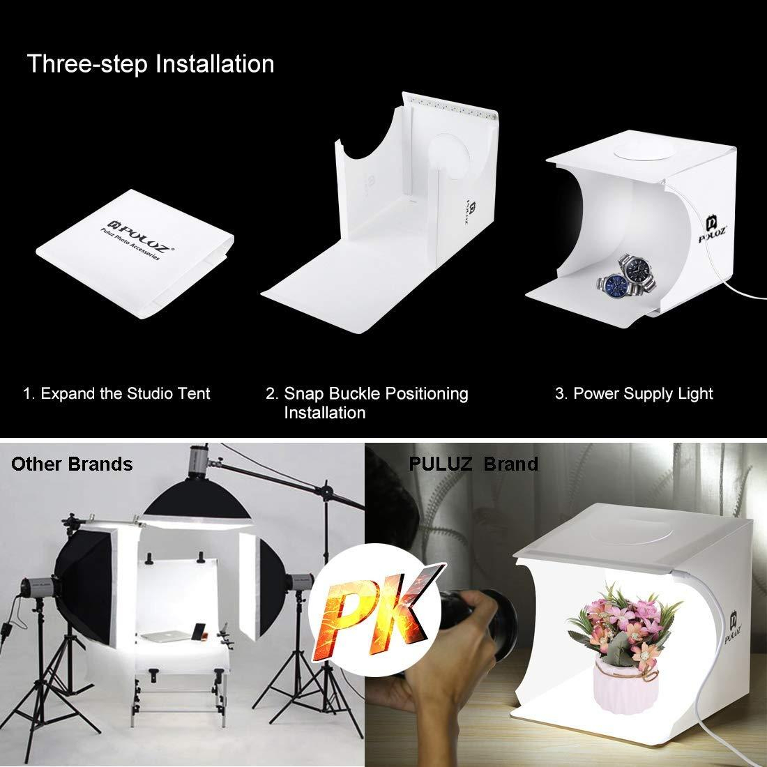 Mini Studio Product Photography Light Box with 6 Backdrops