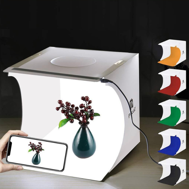 Mini Studio Product Photography Light Box with 6 Backdrops