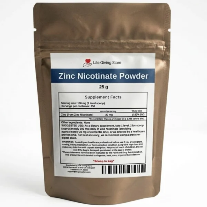 Life Giving Store Zinc Nicotinate Powder 25 grams