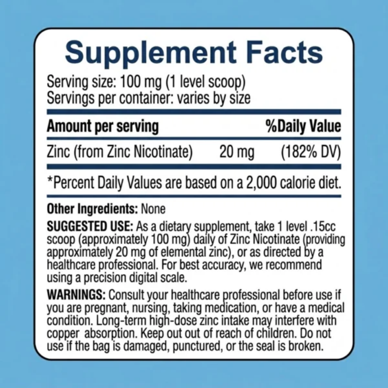 Life Giving Store Zinc Nicotinate Powder 25 grams