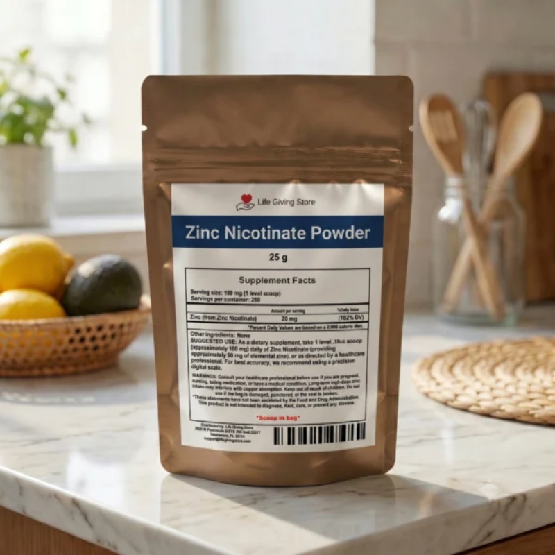 Life Giving Store Zinc Nicotinate Powder 25 grams
