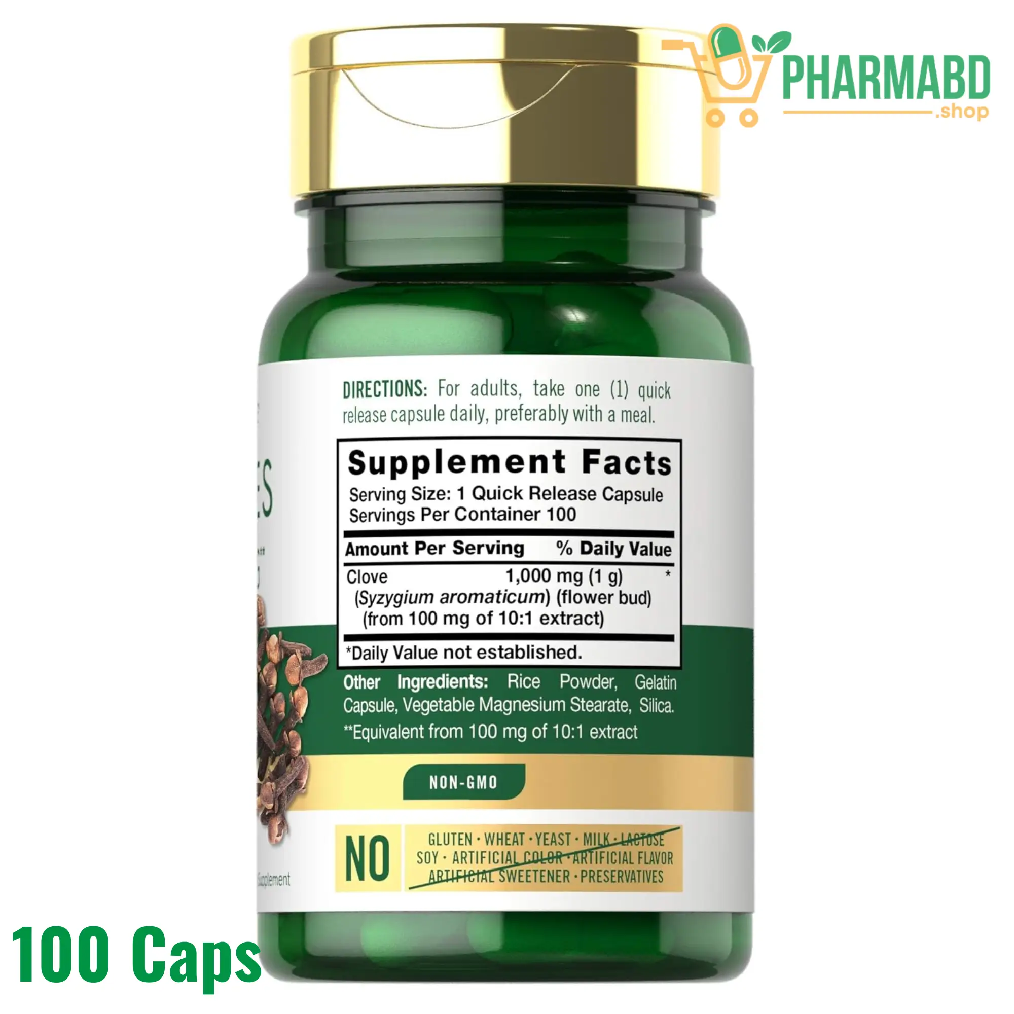 Carlyle Cloves Supplement Herbal Extract 100 Capsules