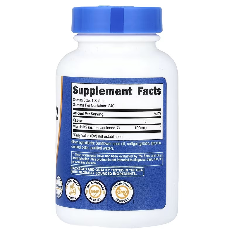 Nutricost Vitamin K2, MK-7 100 mcg 240 Capsules